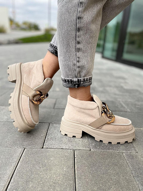 Marko Жіночі черевики DE MARKO бежеві замша натуральна весна-осінь 37р. 38р. (4799) Коломыя - изображение 8