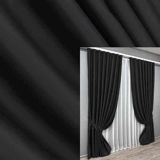 Комплект готових штор VR-Textil Bagema Rvs № 1895ш Чорний 140х270 см 2 шт (39-0085) Київ