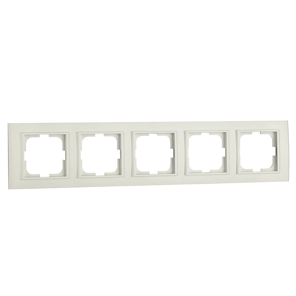 Рамка п&apos;ятірна, горизонтальна, кремова, ANESTECH (Туреччина), із вставками Вінниця - фото 1