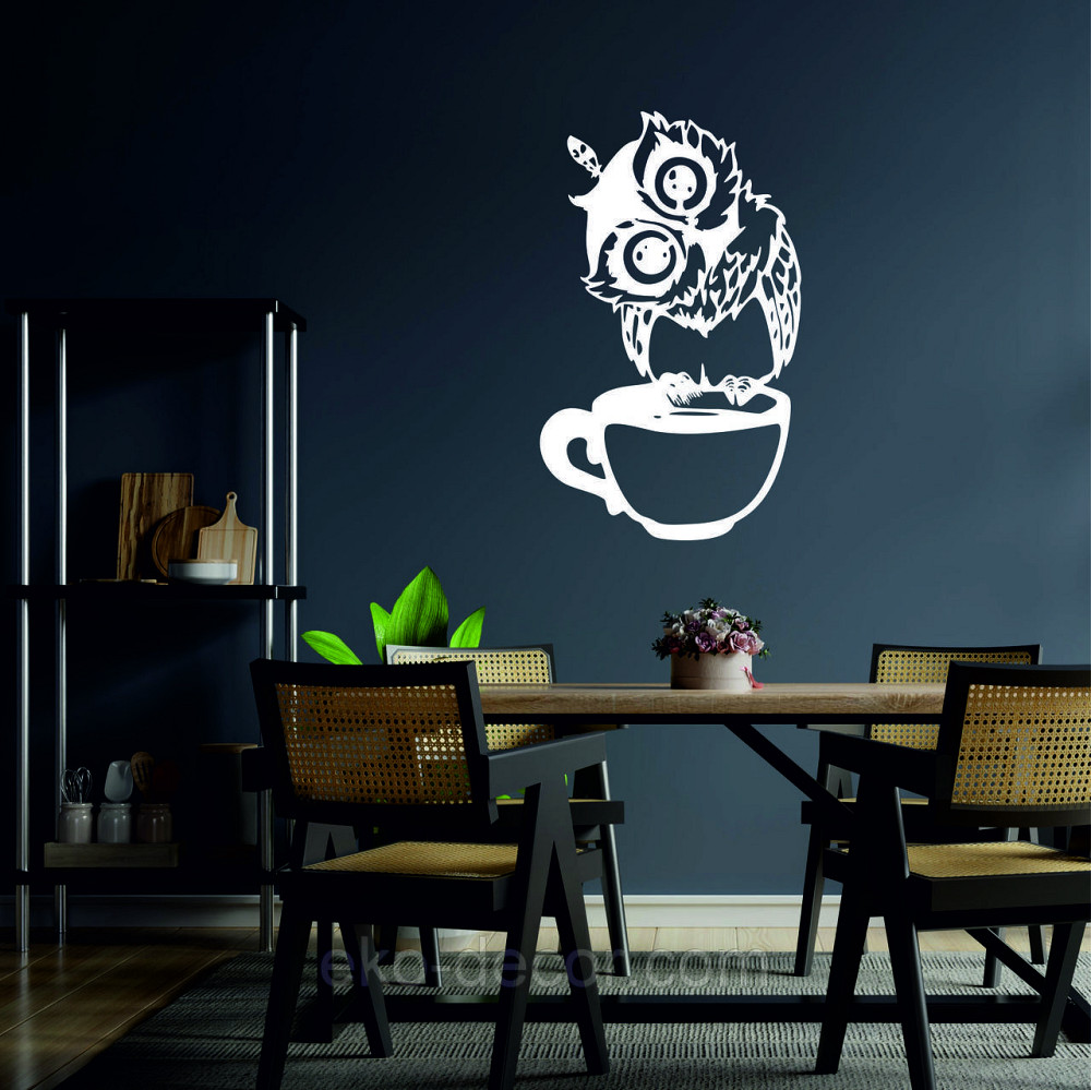 Настінний декор Панно «Сова кухня» Декор на стіну 50*30 см, Білий Київ - фото 1