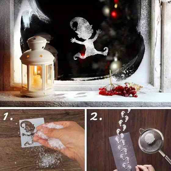 Набір трафаретів «Різдвяний гном» зі слідами – 6 шт Київ