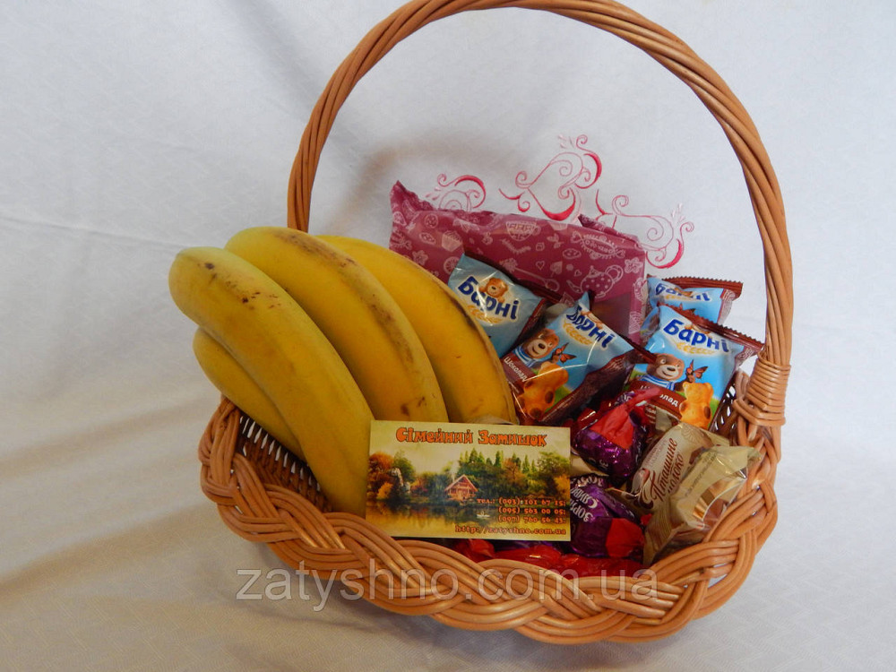 Фруктовий подарунковий кошик Київ - фото 1