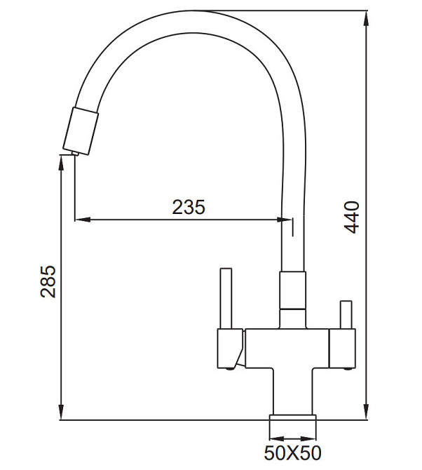 Змішувач для кухні Koer KB-72023-05 з виходом для питної води   ( KR5009 ) 20664 Харьков - изображение 3