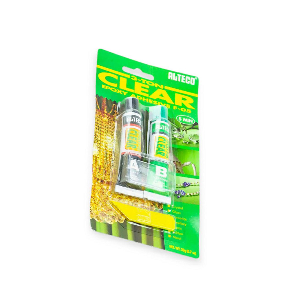 Клей двокомпонентний епоксидний Alteco 3 Ton Cleer 5хв (20 гр) Мукачево - фото 1