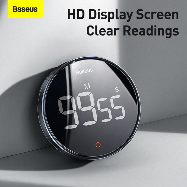 Таймер Baseus Heyo Rotation Countdown Timer Pro FMDS000013 (Темно-сірий) Миколаїв - фото 7