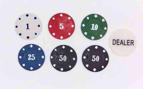 Набір для покера D7 на 120 фішок з номіналами, в коробці. Вінниця