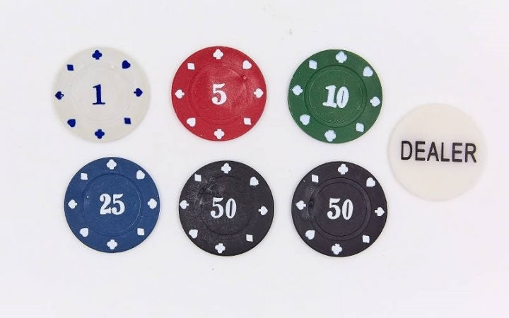 Набір для покеру D7 на 120 фішок з номіналом, в коробці Винница - изображение 3