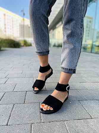 Gino Figini Босоніжки жіночі GINO FIGINI 602 чорні (літо, замша натуральна) (3818) лише 37р.38р Коломыя