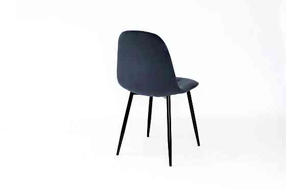 Стілець Квест, чорний / велюр темно-синій Київ