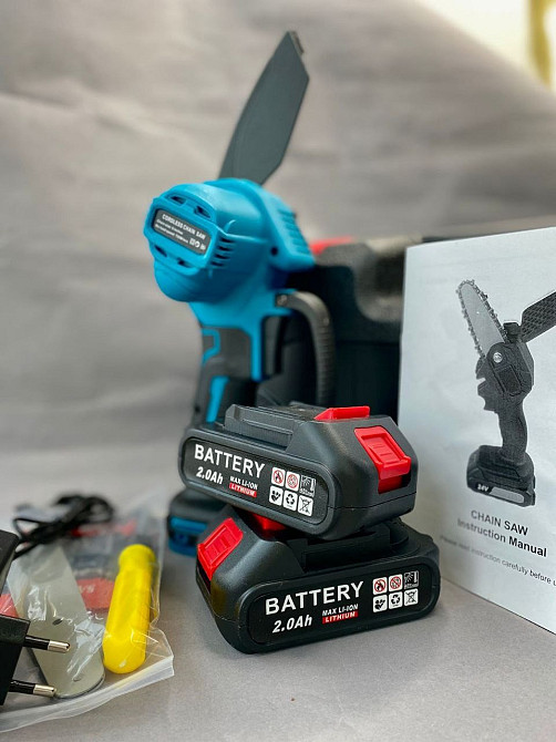 Акумуляторна ланцюгова міні електропилка 6 дюймів Вінниця - фото 3