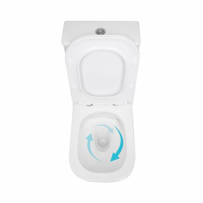 Унітаз підлоговий Qtap Presto Quadro безобідковий із сидінням Soft-close QTPRE27W51021 Київ - фото 6