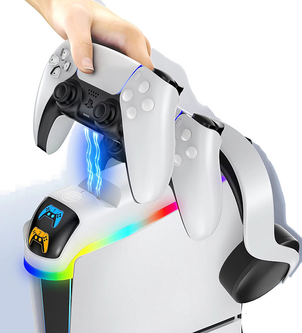 Зарядная станция для джойстиков PS5 на Slim консоль OIVO NG-P5301 Киев - изображение 3