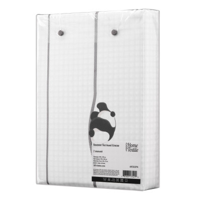 Постельное белье Ardesto Gloria сатин панды, клетка полуторный евро 160х220 (ART1622PW) Винница - изображение 4