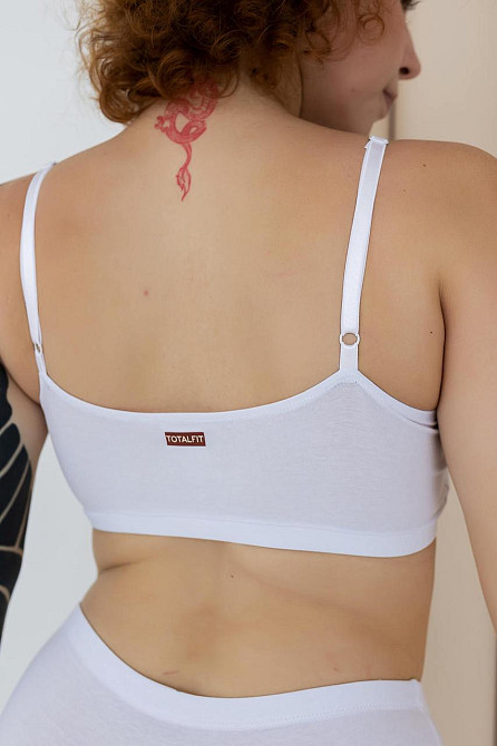 Бюстгальтер без кісточок на резинці знизу (без застібок) TotalFit T51-KHL11 XXL, Белый Киев - изображение 4