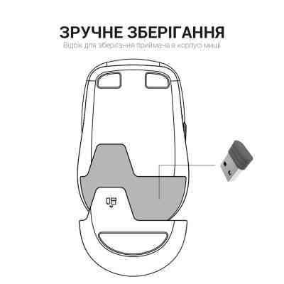 Мышка OfficePro M267G Silent Click Wireless Gray (M267G) Винница