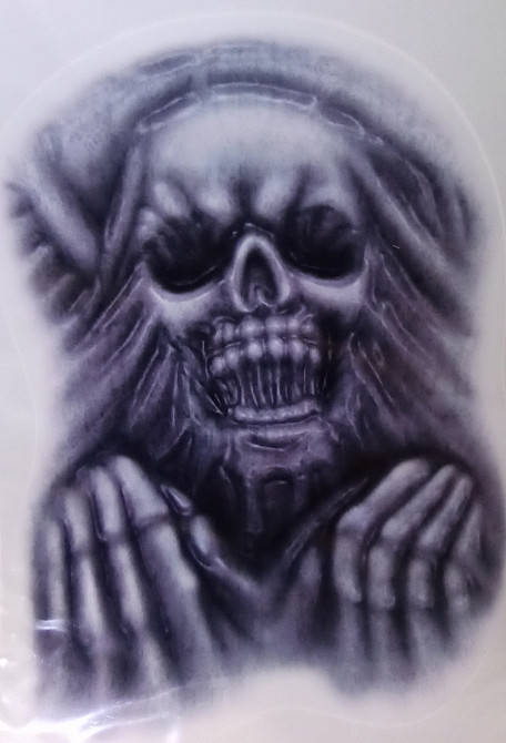 Велика наліпка на дзеркало Скелет Halloween 37 на 28 см Київ - фото 4