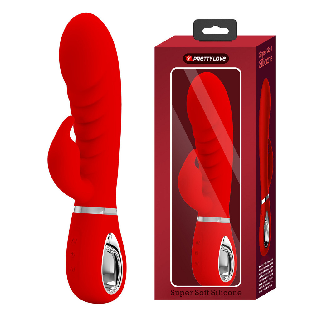 Ребристый вибратор Pretty Love - Prescott Red, BI-014635-2 Sex Aura Киев - изображение 1