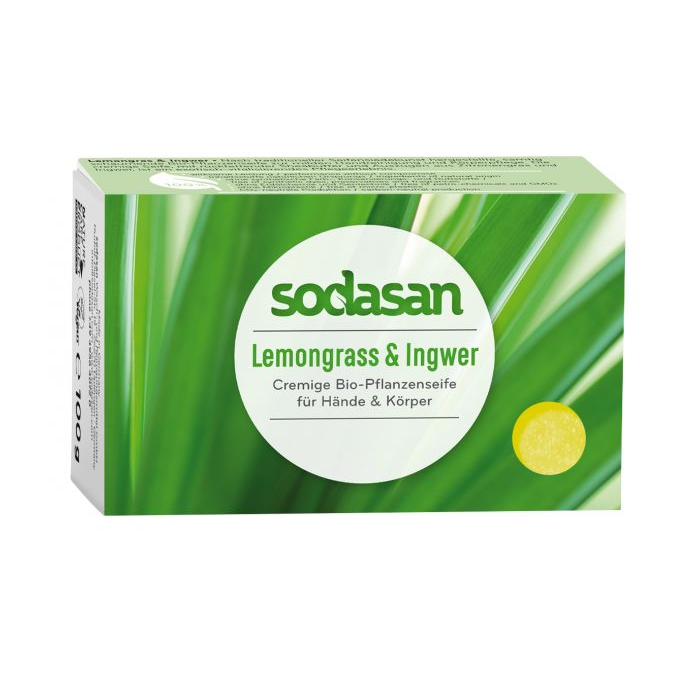 Органічне мило тонізуюче Лемонграс-Імбир для обличчя SODASAN 100 г Київ - фото 1