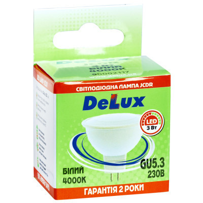 Лампочка Delux JCDR 3Вт 4000K 220В GU5.3 (90020566) Винница - изображение 2