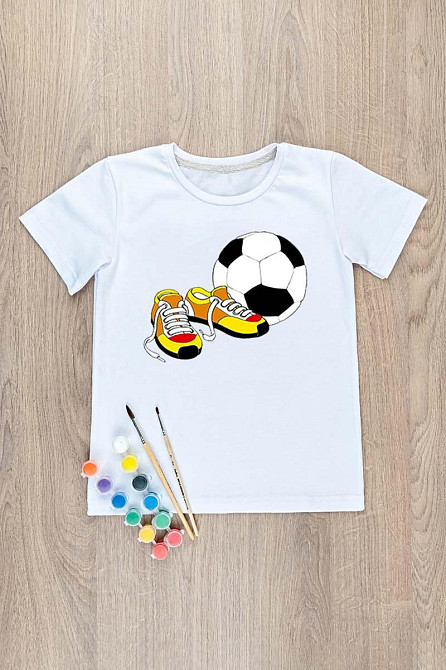 Футболка-розмальовка дитяча " Футбол" топ 128 Київ - фото 1