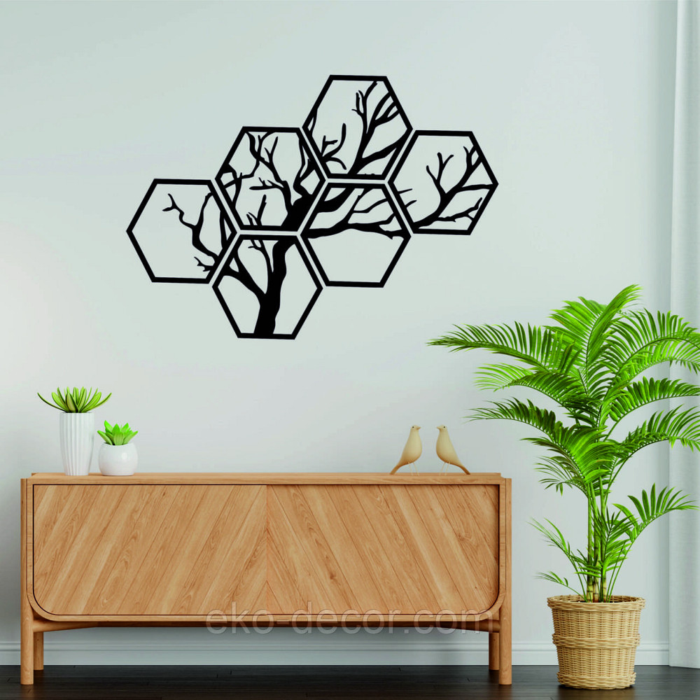 Декоративное настенное Панно «Дерево», Декор на стену 130*92 см, Черный, Ручная работа Киев - изображение 7