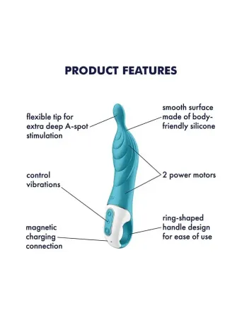 Вібратор для точки А Satisfyer A-Mazing 2 Turquoise Львів