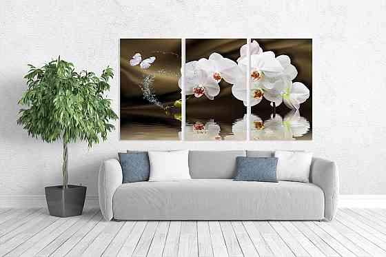 Модульна картина у вітальню/ спальню Орхідея ART-038_3A 100х150 см Київ