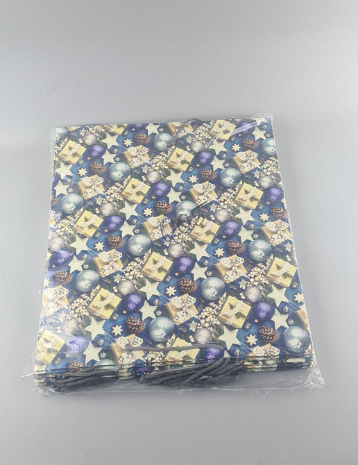 Новорічні, кортонні пакети подарункові Супер 47x52x20-005) (12 шт) Харків - фото 2