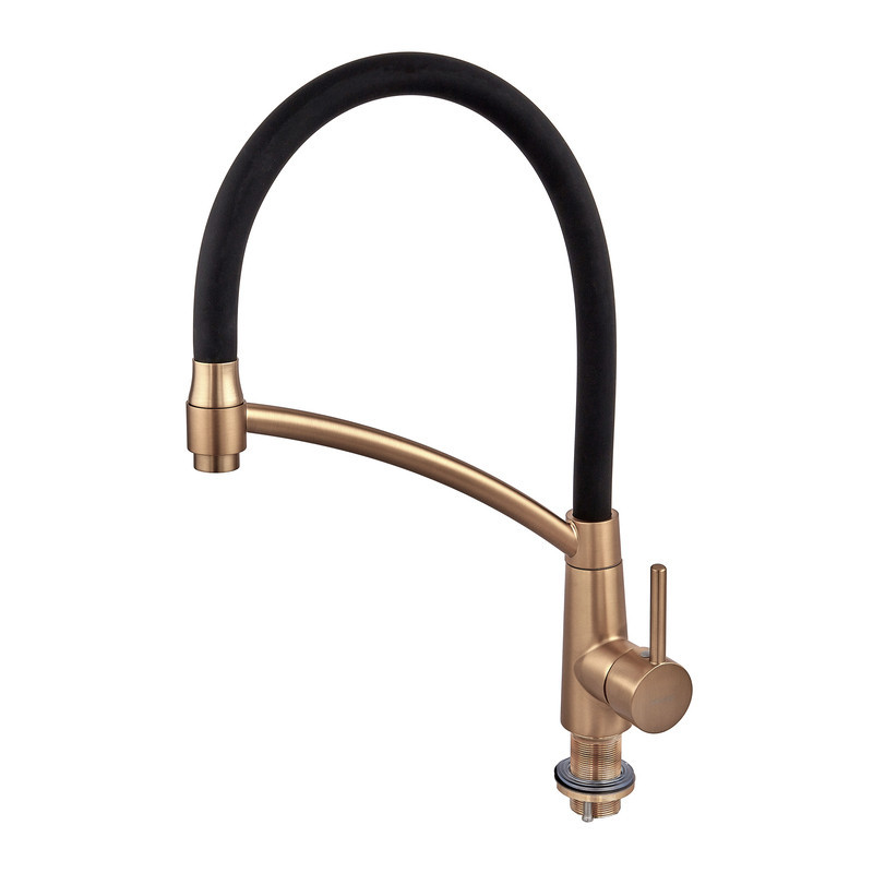 Змішувач для кухні Mixxus Premium Rossi 017 Brushed Gold Refl.Black (Колір матове золото+сил.вилив чорний) (MP6723) ( 28148 ) Харків - фото 5