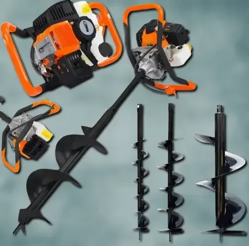 Земельний бур Demon 5.2 к.с., 3 свердла 100-200 мм, ручний, бурильна установка з редуктором Одеса - фото 4