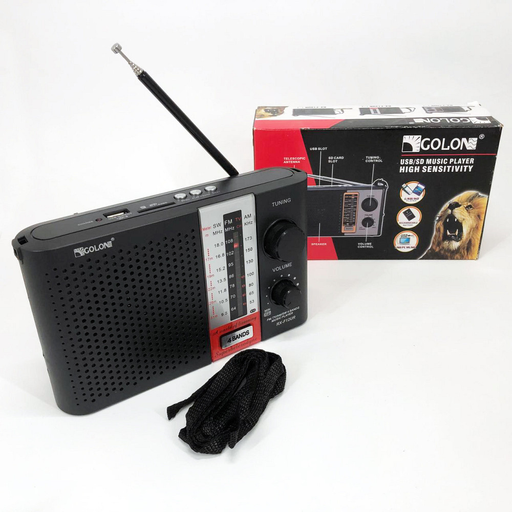 Радиоприемник от сети 220 GOLON RX F12 AM/FM/SW, Радио фм прямой UX-401 эфир, FM-радиоприемник Киев - изображение 1