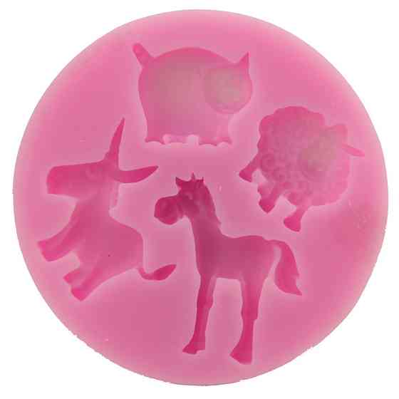Молд силиконовый Животные 68 мм розовый Киев