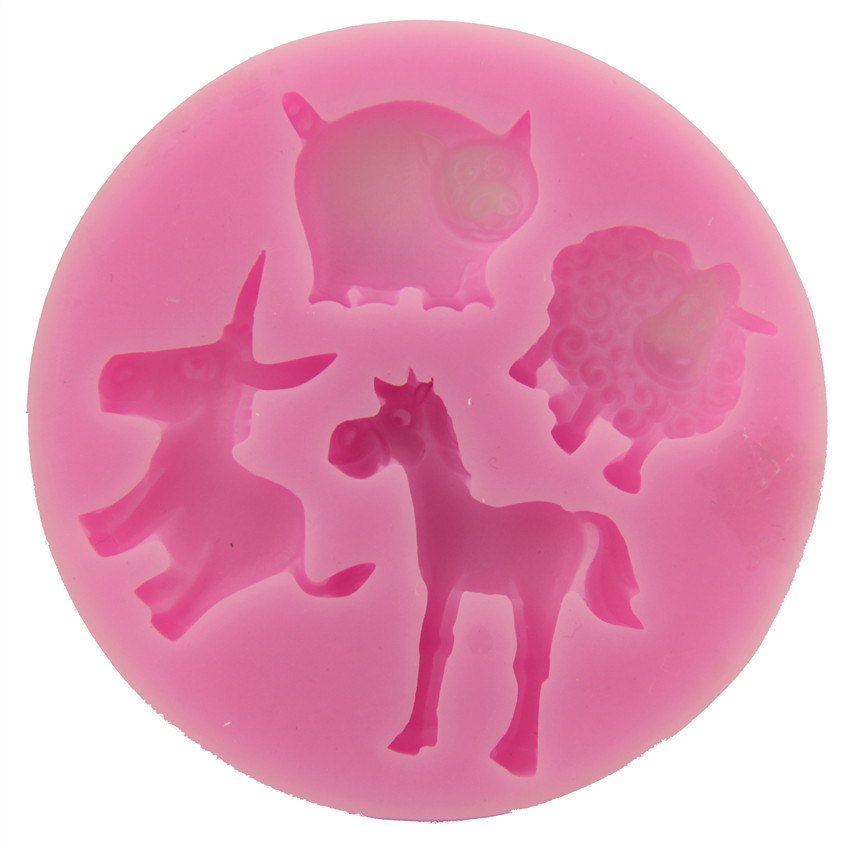 Молд силіконовий Тварини 68 мм рожевий Київ - фото 4