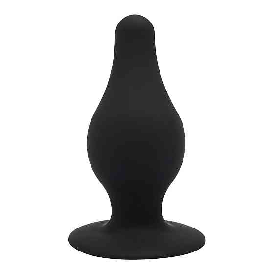 Анальная пробка термореактивная Silexd Plug Model 2 конической формы, черная, S Sex Aura Киев