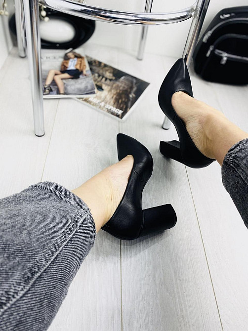 Ilona Туфлі жіночі ILONA чорні натуральна шкіра каблук 9.5 см розміри 36-40 (3192) Коломия - фото 2