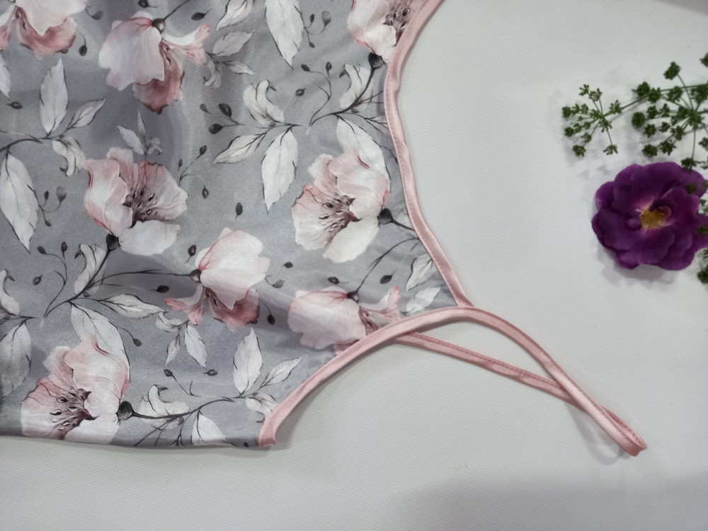 Ніжна шовкова піжама з майки та шорт атласна Vienetta 4874 L Славута - фото 3