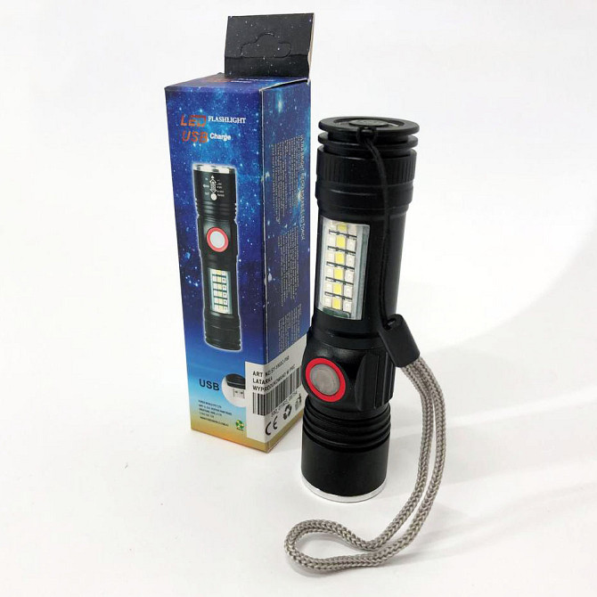 Ліхтар ручний батарейний SY-1903C-P50+SMD+RGB, Ліхтар для використання в темряві Police BL-C136-LM+COB YO-74 Львів - фото 1