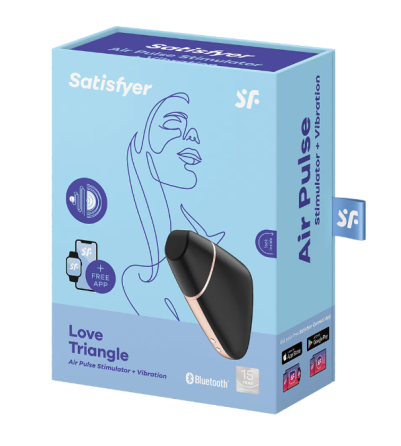 Вакуумний кліторальний вібратор - Satisfyer Love Triangle Black (App) Sex Aura Київ