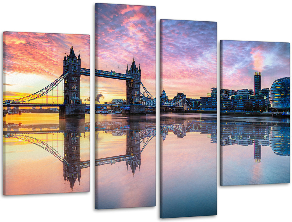 Модульная картина Город Рассвет Art-137_4 105x150 см Киев - изображение 1