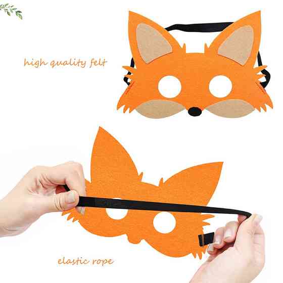 Детская маска на лицо Лисичка one size оранжевый Киев