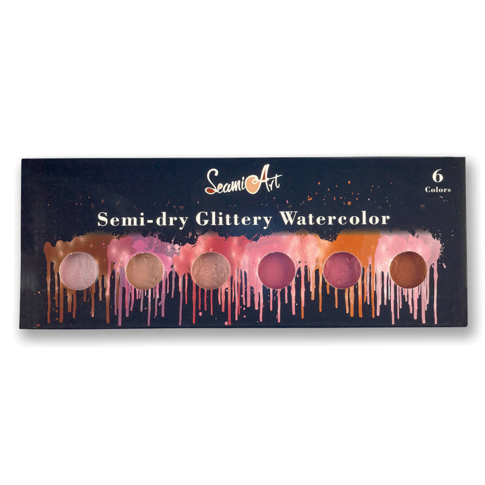 Набір фарб для малювання Seami Art Фарби акварельні з перламутром Червоні відтінки Кам'янець-Подільський - фото 2