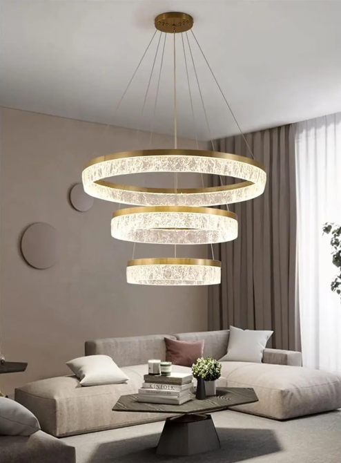 Светодиодная люстра 3 Сестры PJ899 (35+55+75см) Коричневая Винница - изображение 3