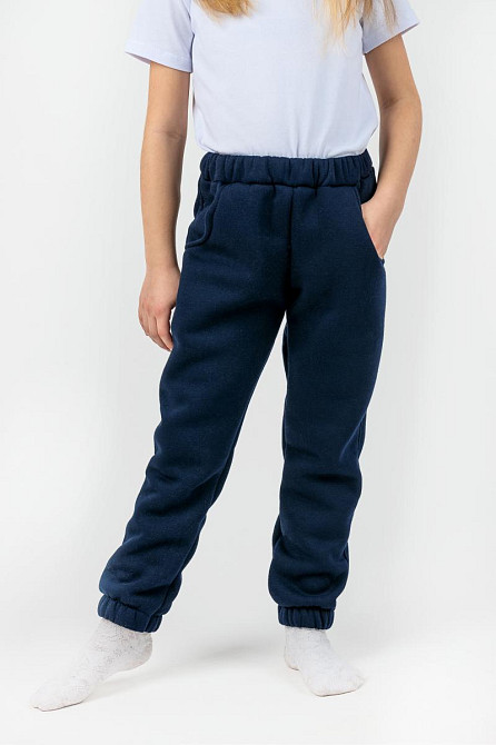 Дитячі теплі штани,темно-сині, зріст 110, топ Крохатушка одяг Київ - фото 1