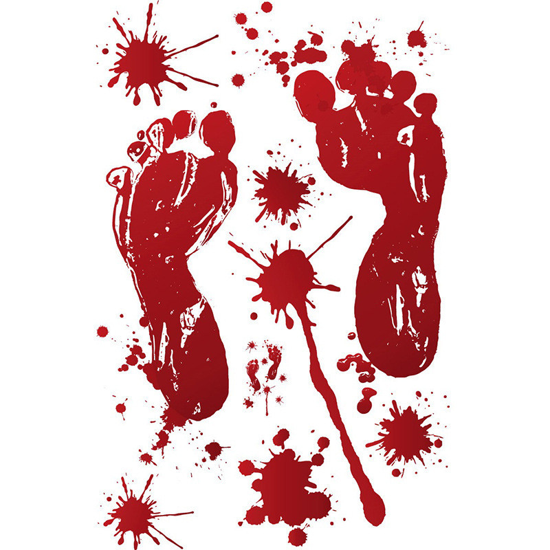 Наклейки на Хэллоуин Кровь 25 на 35 см красный Киев - изображение 1