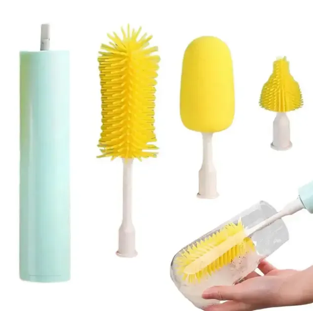 Многофункциональная электрическая щетка для мытья посуды с разными насадками BRUSH AND412 Коломия - фото 1