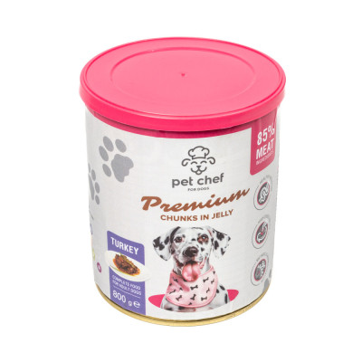 Вологий корм для собак Pet Chef З індичкою 800 г (4820255193670) Вінниця - фото 3