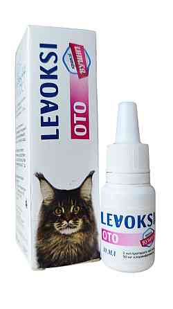 Краплі Левоксі-Опті вушні для собак котів та декоративних гризунів 10 мл Вінниця