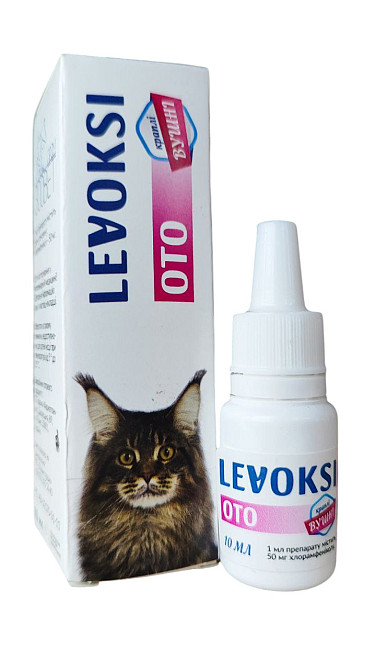 Краплі Левоксі-Опті вушні для собак котів та декоративних гризунів 10 мл Вінниця - фото 2