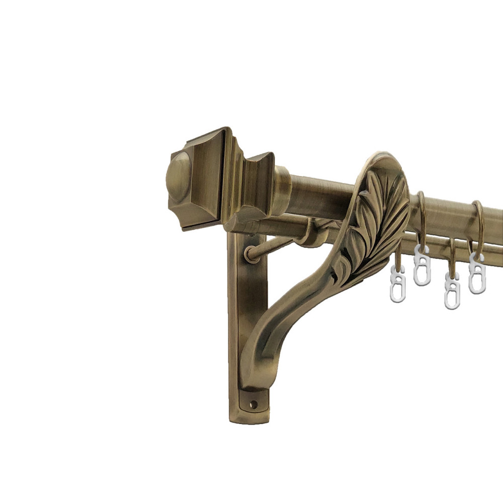 Карниз Orvit Борджеза металевий дворядний ретро Антик 25\19 мм 240 см (4301648) Львів - фото 1