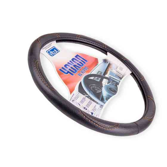 Чохол xl шкірозамінник (41 - 43 см) чорний чорна нитка керма Мукачево